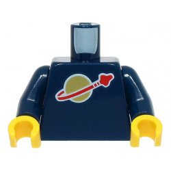 Torso Space Classic Moon Logo High on Torso Pattern, Inside with Ribs (second reissue) / Dark Blue Arms / Yellow Hands (BAM): {земно син}