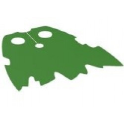 Minifigure Cape Cloth, Tattered Edges - Spongy Stretchable Fabric: {ярко зелен}