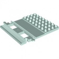 RAIL W/ PLATE, 8 MODULE, NO. 1: {аквамарин}