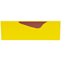Tile 2 x 6 with Reddish Brown Splotch Pattern: {ярко жълт}
