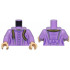 Torso Female Dress with Bow, Silver Trim and Buttons, and Yellow Cloth Tape Measure Pattern / Medium Lavender Arms / Medium Tan Hands: {умерено лавандулов}