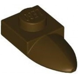 PLATE 1X1 W/TOOTH: {тъмно кафяв}