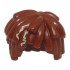 Minifigure, Hair Short Layered Mop Top with Tan Streaks Pattern (BAM): {червеникаво-кафяв}