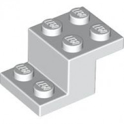 BRICK W/ PLATE 2X3X1 1/3: {бял}