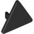 Road Sign 2 x 2 Triangle with Open O Clip: {черен}