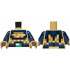 Torso Pixelated Black, Dark Blue and Dark Tan Armor, Dark Turquoise Belt Buckle Pattern / Dark Blue Arms / Dark Tan Hands: {тухлено жълт}