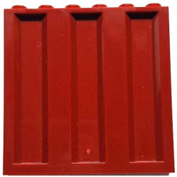 Panel 1 x 6 x 5 with Corrugated Profile: {нов тъмно червен}