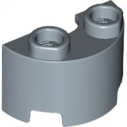 WALL ½ CIRCLE, 1X2, W/ 4.85 HOLE: {пясъчно син}