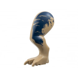 Dinosaur Leg Large (Rear) Tyrannosaurus rex with Pin, Dark Blue Markings Pattern - Left: {пясъчно жълт}
