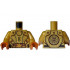 Torso Armor with Gold Plates, Black Outline, Lime Buttons and Dark Orange Highlights, Medium Brown Circle with Ninjago Logogram 'T OF S' on Back Pattern / Pearl Gold Arms / Dark Orange Hands: {топло златист}