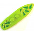 Minifigure, Utensil Surfboard Standard with Green Pine Trees and Gold and White Stars Pattern (BAM): {ярко жълто-зелен}