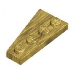 Wedge, Plate 4 x 2 Right: {топло златист}