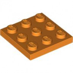 PLATE 3X3: {ярко оранжев}