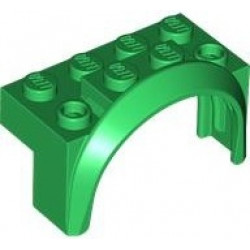 Vehicle, Mudguard 4 x 2 1/2 x 2 with Arch Round: {тъмно зелен}