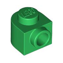 PLATE 1X1X2/3, W/ 1 KNOB, ROUNDED: {тъмно зелен}