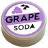 Tile, Round 1 x 1 with Medium Lavender and White Bottle Cap with Black 'GRAPE SODA' Pattern (BrickHeadz Carl Ellie Badge): {умерено каменно сив}