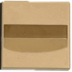 Tile 2 x 2 with Medium Nougat Rectangle and Medium Tan Curved Stripe Pattern (Mona Lisa Lips): {светло нуга}