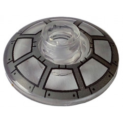 Dish 2 x 2 Inverted (Radar) with Black and Dark Bluish Gray Radial Cockpit Window Pattern: {прозрачен}