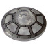 Dish 2 x 2 Inverted (Radar) with Black and Dark Bluish Gray Radial Cockpit Window Pattern: {прозрачен}