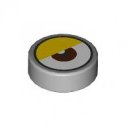 FLAT TILE 1X1, ROUND, NO. 305: {умерено каменно сив}