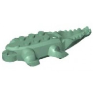 Alligator / Crocodile Body with 10 Bottom Teeth: {пясъчно зелен}