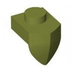 Plate, Modified 1 x 1 with Tooth Vertical: {маслинено зелен}