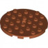 PLATE 6X6 ROUND WITH TUBE SNAP: {тъмно оранжев}