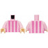 Torso Shirt with Dark Pink Vertical Stripes and Creases Pattern / Bright Pink Arms / Light Nougat Hands: {светло пурпурен}
