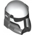 Minifigure, Headgear Helmet SW Imperial Commando with Molded Dark Bluish Gray Breathing Apparatus and Printed Black Visor and Markings Pattern: {бял}