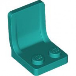 Minifigure, Utensil Seat / Chair 2 x 2: {ярко синьо-зелен}