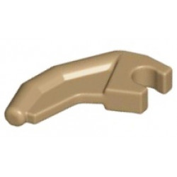 Barb / Claw / Horn / Tooth with Clip, Angled: {пясъчно жълт}