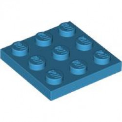 PLATE 3X3: {тъмно небесносин}