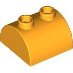 Slope, Curved 2 x 2 Double with 2 Hollow Studs: {огнено жълто-оранжев}