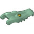 Alligator / Crocodile Head Jaw Upper with Yellow Eyes with White Glints Pattern: {пясъчно зелен}