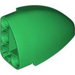 SHELL 3X5X2, W/ CROSS HOLE, LEFT: {тъмно зелен}