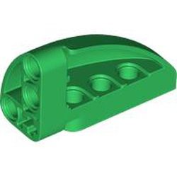 SHELL 3X5X2, W/ CROSS HOLE, RIGHT: {тъмно зелен}