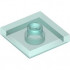 PLATE 2X2 W 1 KNOB: {прозрачно светло син}