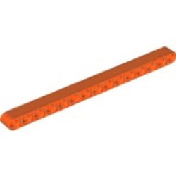Technic, Liftarm Thick 1 x 15: {червеникаво-оранжев}