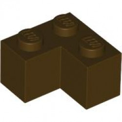 BRICK CORNER 1X2X2: {тъмно кафяв}
