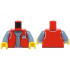 Torso Vest Open with Silver Zipper and White ID Badge over Sand Blue Shirt Pattern / Sand Blue Arms / Yellow Hands: {ярко червен}