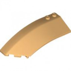 LEFT SHELL 3X8X2 W/BOW/ANGLE: {умерен тан}