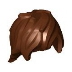 Minifigure, Hair Tousled with Long Bangs: {червеникаво-кафяв}