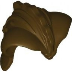 Minifigure, Headgear Helmet SW with Large Rounded Sides, Neck Protection, Crest, Rivets and Ornaments: {тъмно кафяв}
