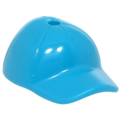 Minifigure, Headgear Cap - Short Curved Bill with Seams and Hole on Top: {тъмно небесносин}