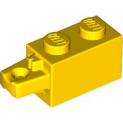 BRICK 1X2 W/STUB HORIZ. END: {ярко жълт}