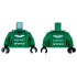 Torso Racing Suit with Black Trim and Stitches and White Aston Martin, 'cognizant' and 'aramco' Logo Pattern / Green Arms / Black Hands: {тъмно зелен}