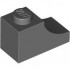 BRICK 1X2, OUTSIDE HALF ARCH, NO. 1: {тъмно каменно сив}