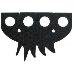 Minifigure Tuxedo Tails Cloth, 5 Jagged Points, Square Corners - Traditional Starched Fabric: {черен}
