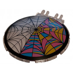 Windscreen 8 x 8 Bubble Canopy with Dual 2 Fingers with Half Black, Half Colored Spider Web Pattern: {прозрачен}