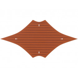 Cloth Sail 44 x 22 Jabba's Sail Barge with Dark Brown Lines Pattern: {тъмно оранжев}